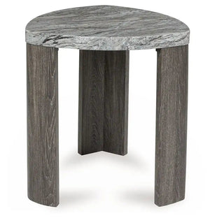 Surmour - Triangle End Table - Gray / Brown - Best Buy Furniture