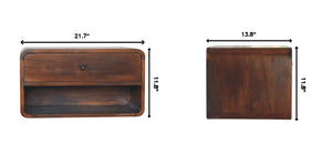 Curve Upper Slot Floating Nightstand
