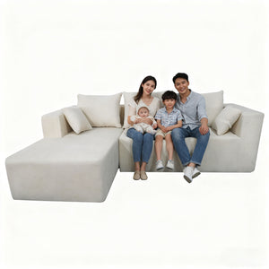 Modular Corner Sofa With Soft Fabric