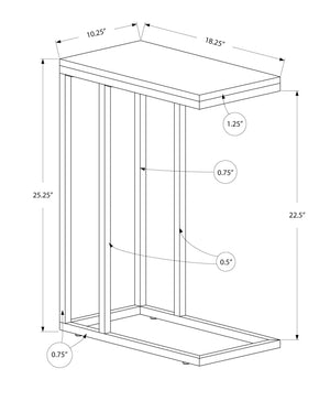Accent Table, C - Shaped, Tempered Glass, Stylish Design Contemporary & Modern - Best Buy Furniture