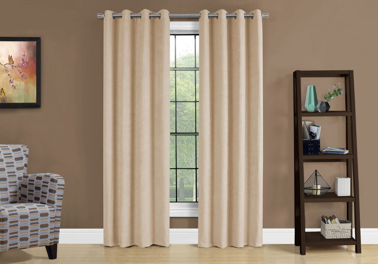 2 Pieces Set, Curtain Panel, Room Darkening, Grommet - Best Buy Furniture