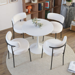 Mid-Century Modern Dining Chair With Curved Backrest