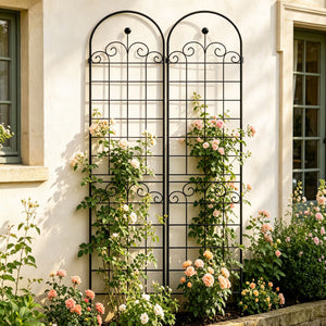 Metal Garden Trellis For Climbing Plants Outdoor Rustproof Plant Support Rose Trellis Netting Trellis