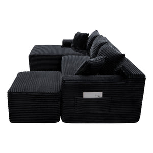 106.3" U-Shaped Cloud Sectional Sofa with Deep Seat