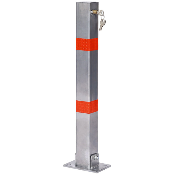 Square Parking Bollard Pole Barrier With Lock for Car Parking Protection and Home Garage