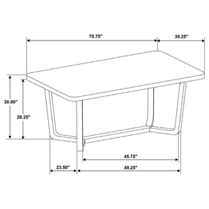 Sexton - Rectangular Dining Table With Base - Brown