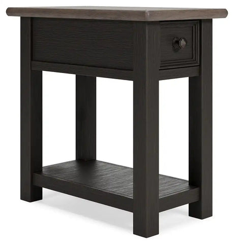 Tyler Creek - Chair Side End Table - Black / Gray - Best Buy Furniture