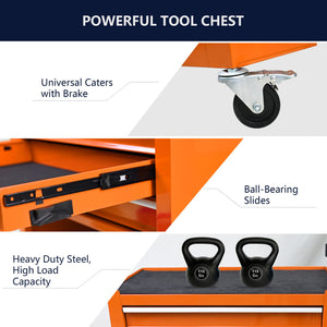 4 Drawers Multifunctional Tool Cart With Wheels