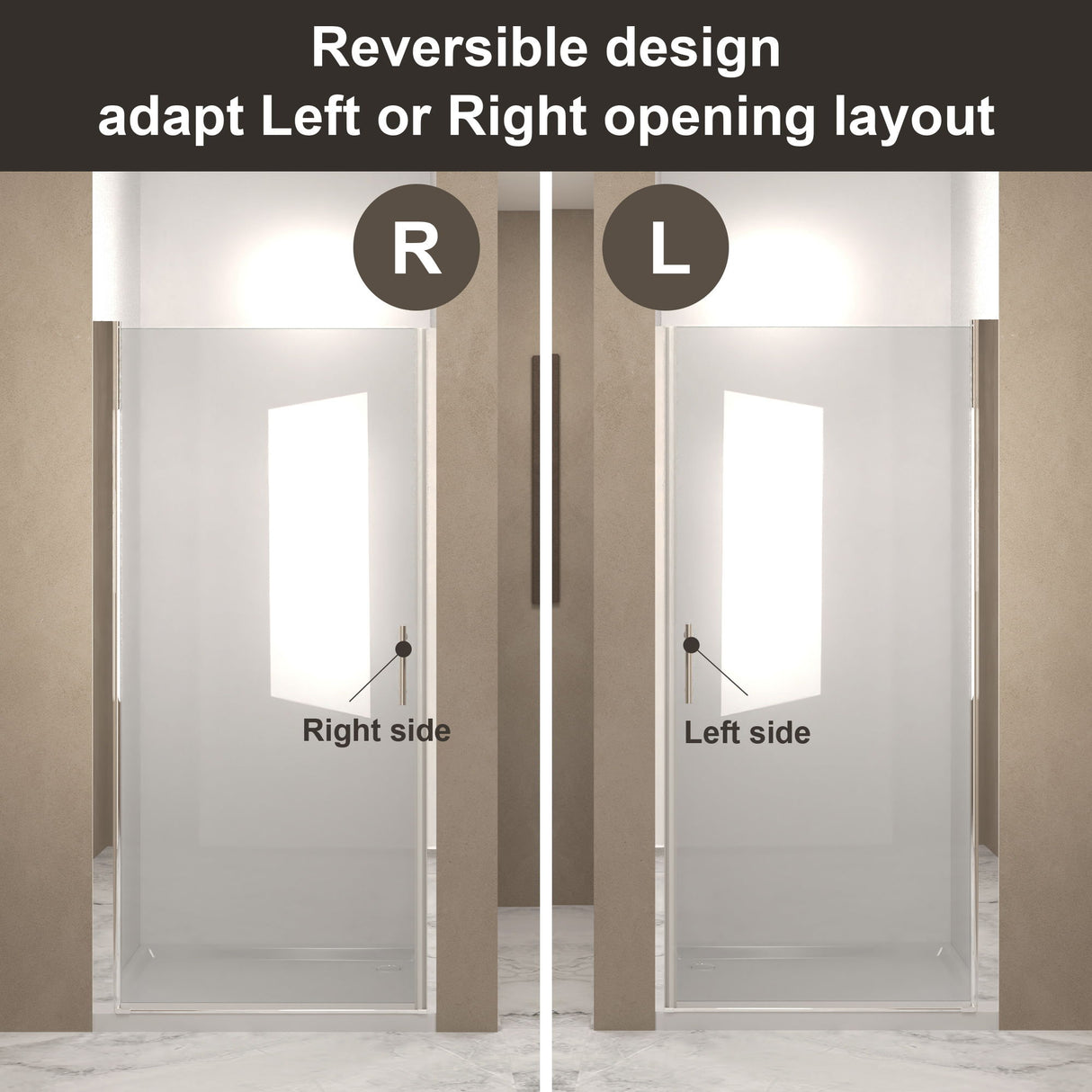 Shower Door With Glass And Explosion Proof Safety Film