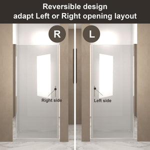 Shower Door With Glass And Explosion Proof Safety Film