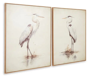 Aubinell - Wall Art Set (Set of 2) - Beige - Best Buy Furniture