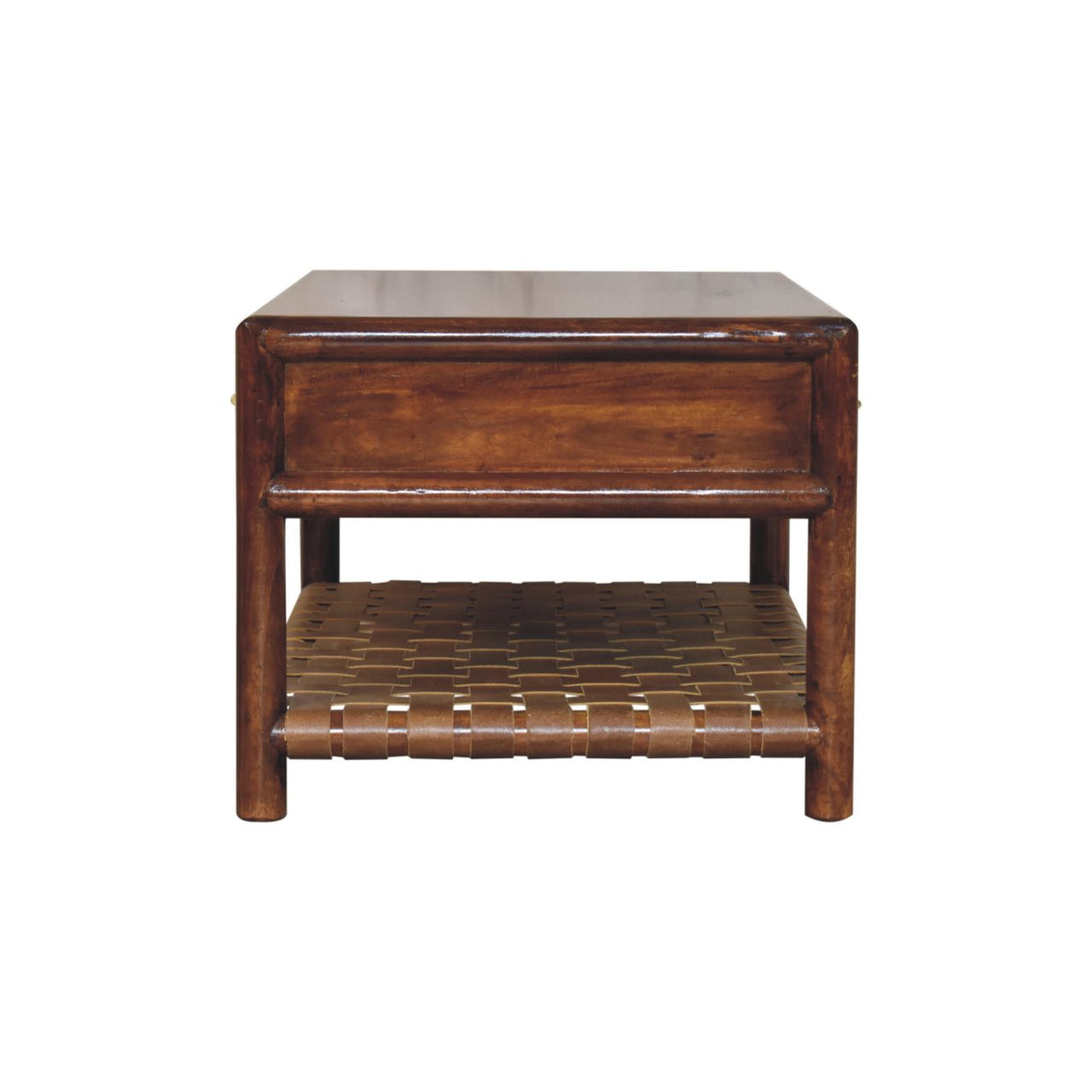 Regency Woven Console Table with 4 Drawers, Open Slot