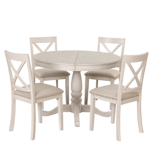 5 Piece Dining Room Set, Table And Chairs Set For 4 Persons