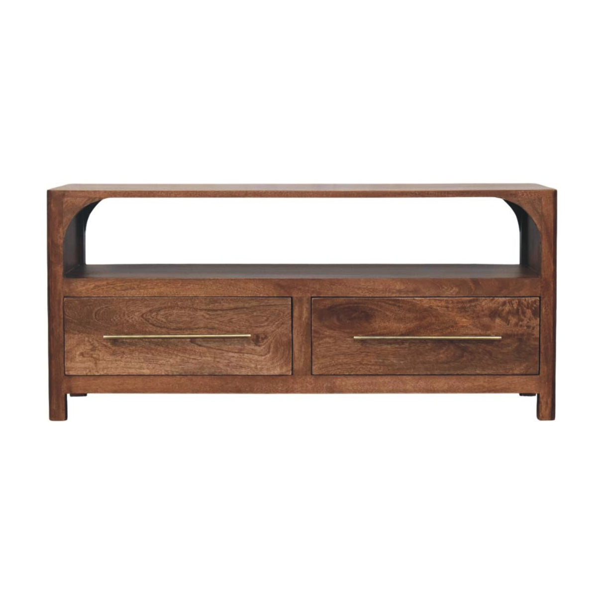 Solid Wood Arc-Line Media Console