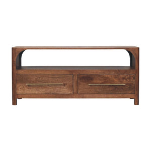 Solid Wood Arc-Line Media Console