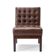 Contemporary Accent Chair With Tufted Waffle Stitch - Dark Brown - Best Buy Furniture