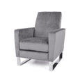 Bolt - Upholstered Recliner Chair With Stainless Steel Base - Gray / Chrome - Best Buy Furniture