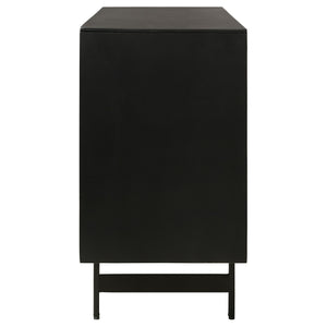 Madrid - 3 Door Accent Cabinet Doors - Natural / Black