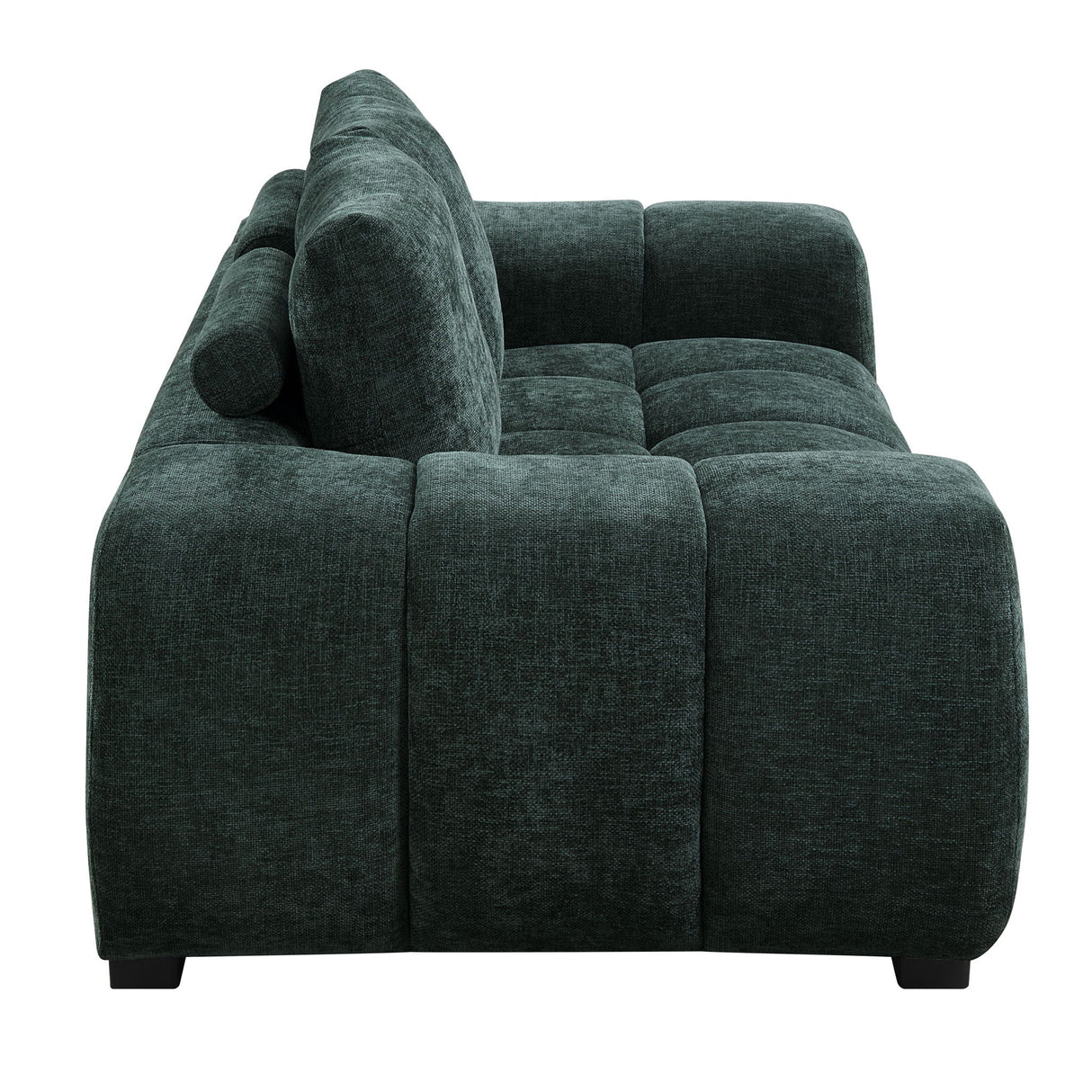 Ferrand - Chenille Loveseat - Green - Best Buy Furniture