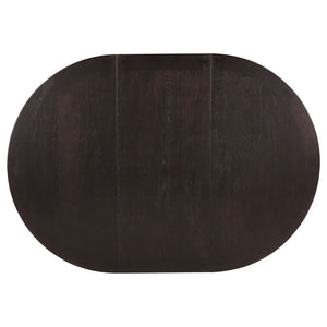 Illkirch - Oval Extension Leaf Dining Table With Expandable Surface - Espresso
