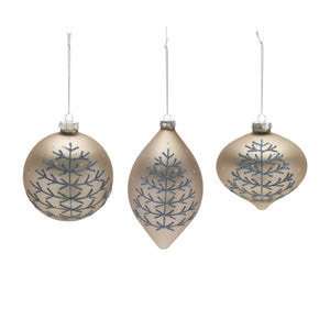 Champagne Glittered Ball Ornament (Set of 6) - Tuesday Morning - Decorative Objects