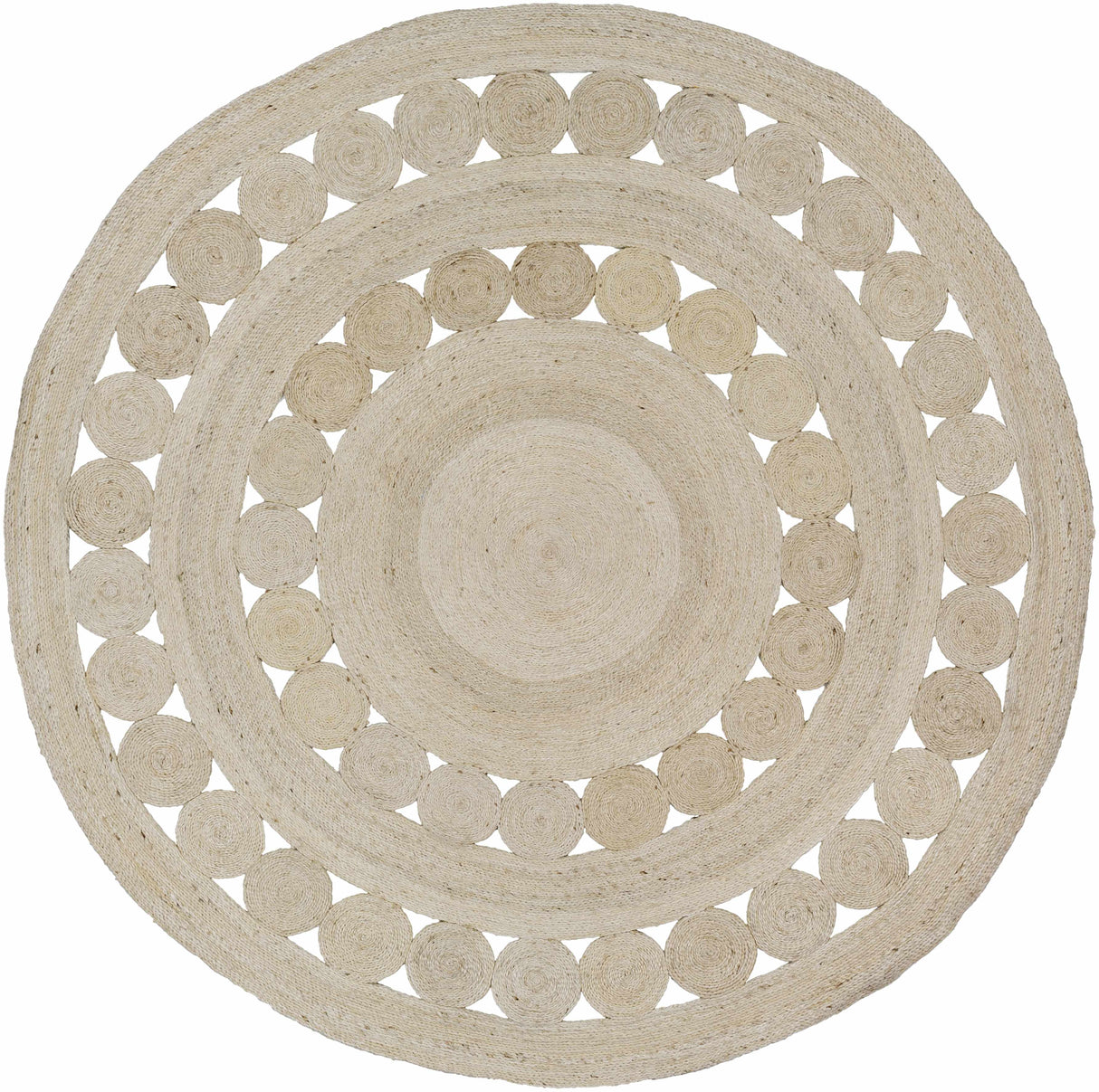 Stafford Bleached Jute Round Rug - Clearance