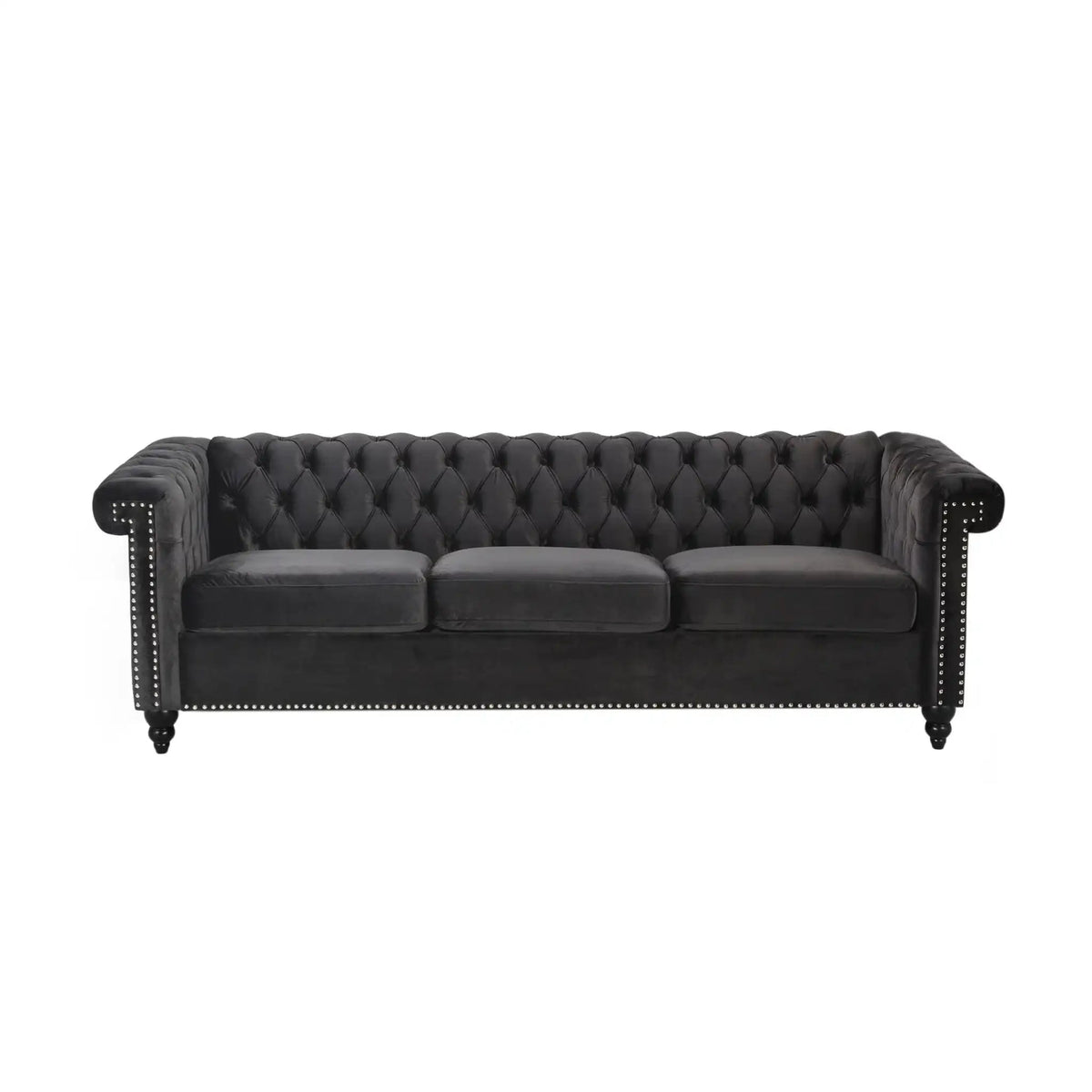 Chesterfield Style 3 Seater Sofa With Deep Button Tufting - Best Buy Furniture