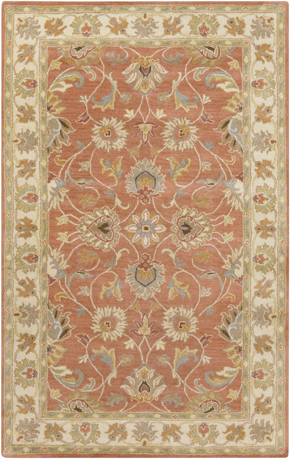 Caesar Hand Tufted Burnt Orange 1124 Wool Carpet