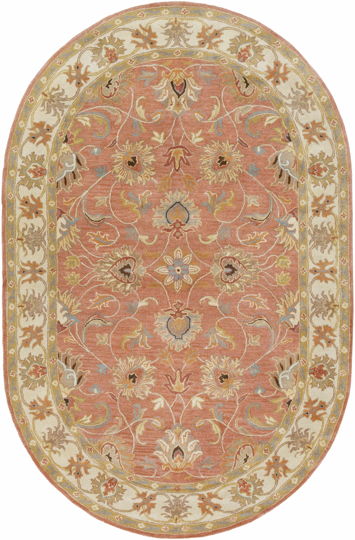 Caesar Hand Tufted Burnt Orange 1124 Wool Carpet