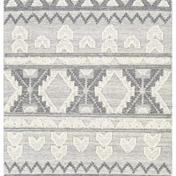 Gakona High-Low Cream&Charcoal Wool Rug - Clearance