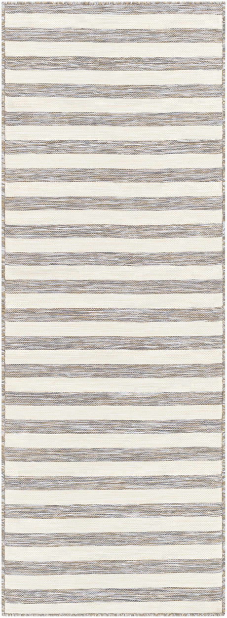 Bongaree Gray Striped Outdoor Carpet - Clearance