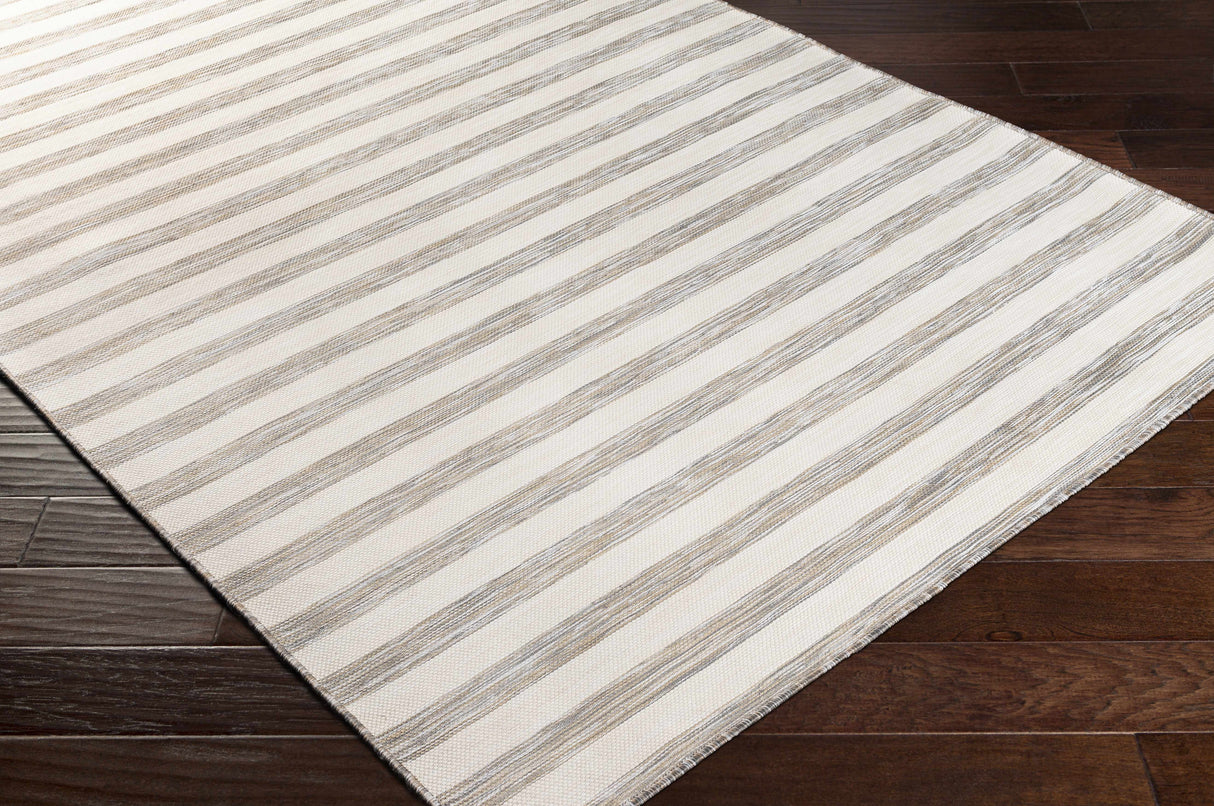 Bongaree Gray Striped Outdoor Carpet - Clearance