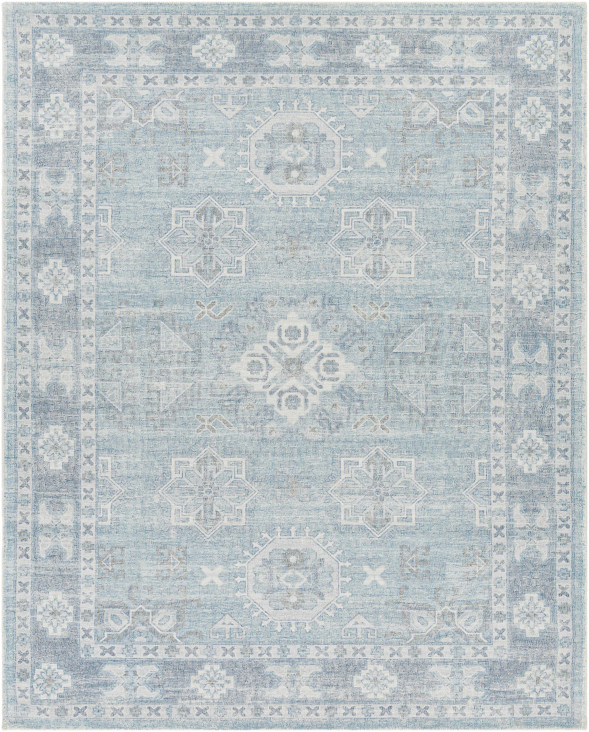 Calderbank Sky Blue Wool-Blend Area Rug
