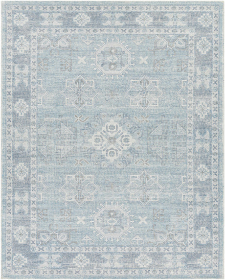 Calderbank Sky Blue Wool-Blend Area Rug