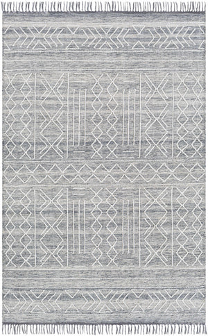Gray Clintwood Wool Tassel Carpet - Clearance