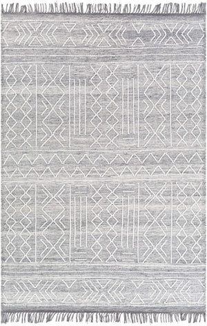 Gray Clintwood Wool Tassel Carpet - Clearance