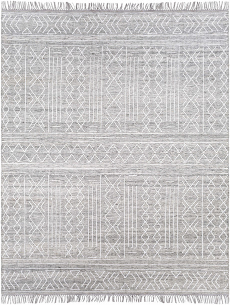 Gray Clintwood Wool Tassel Carpet - Clearance