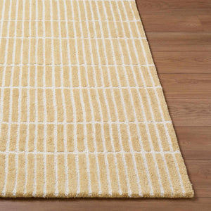 Finial Yellow Wool Area Rug