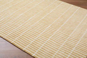 Finial Yellow Wool Area Rug