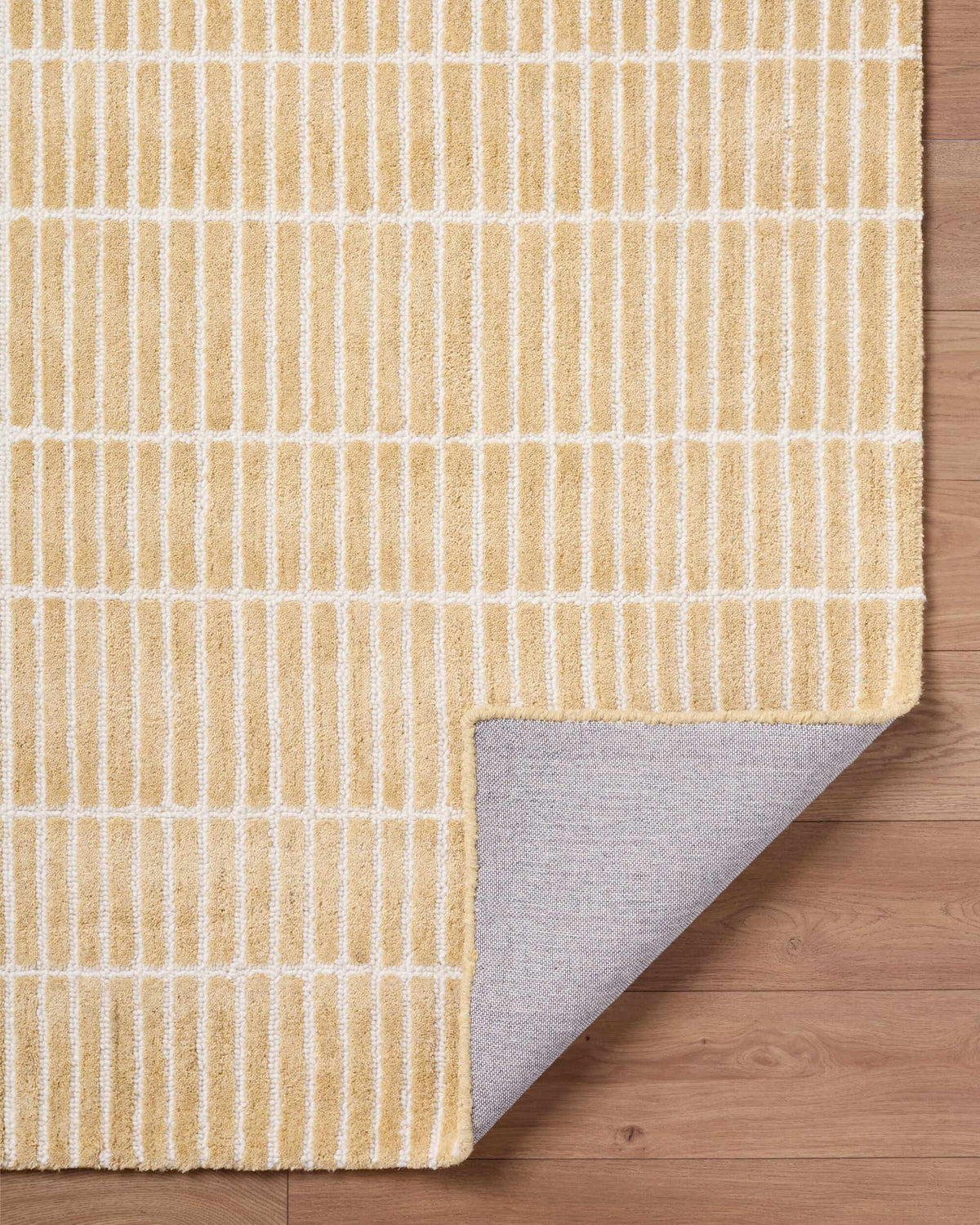 Finial Yellow Wool Area Rug