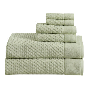 Cotton Diamond Waffle Weave Bath Towel Set - Grayson Collection