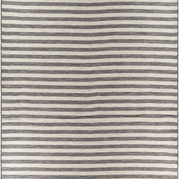 Bongaree Black&Gray Striped Flatweave Carpet - Clearance