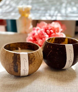 Coconut Wax Candle in Coconut Shell - Eco-Friendly and Sustainable Home Decor