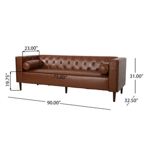 Contemporary 3 Seater Sofa with Tufted Design - view 7