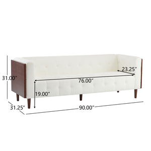 Contemporary 3 Seater Sofa with Tufted Design - view 8