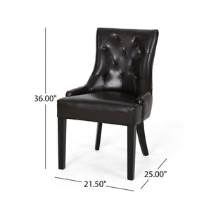 Contemporary Cheney Dining Chair Set with Tufted Design - view 7
