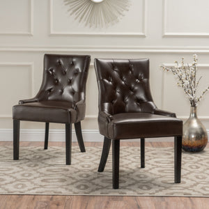 Contemporary Cheney Dining Chair Set with Tufted Design - view 8