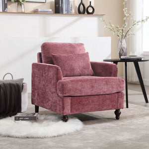 COOLMORE W-395 Modern Mid Century Wood Frame Armchair with Tufted Design - view 12