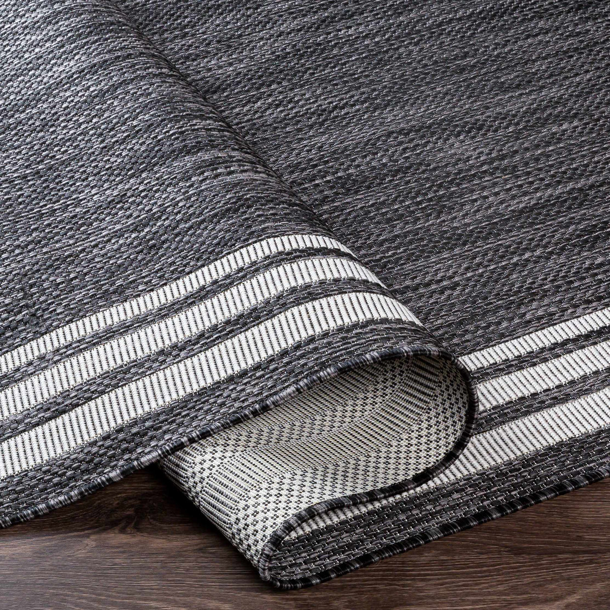 Coonamble Bordered Antrasit Rug