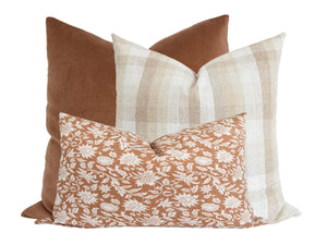 Copper Velvet Throw Pillow